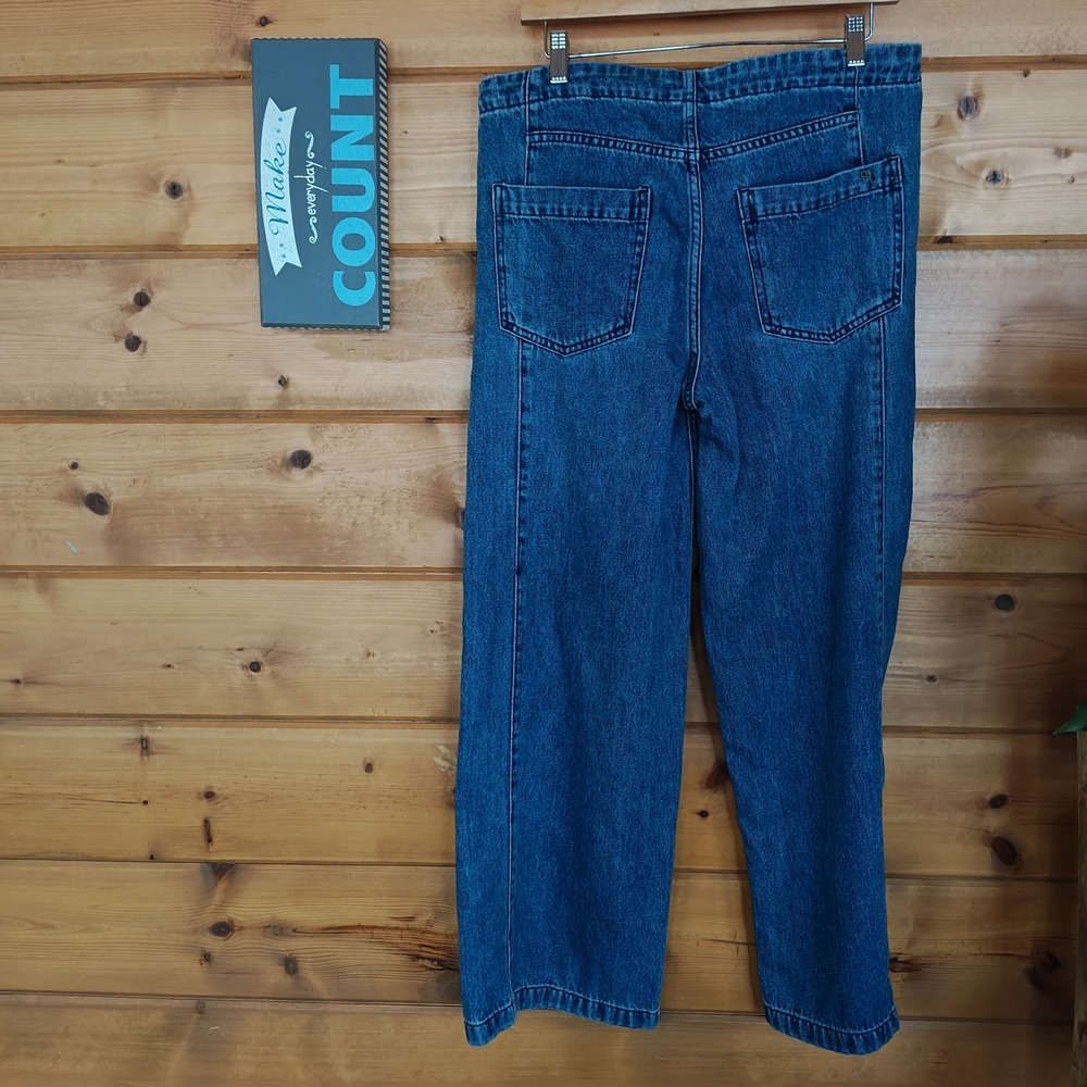 Anthropologie Pilcro Barrel Wide Leg Drawstring Denim Jeans Boho Coastal Size 28 - Picture 7 of 9